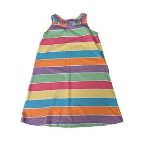 Hanna Andersson Girls Multi Color Striped Dress Size 120 US 6-7